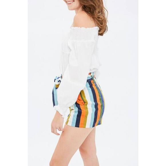 Listicle Multi Stripe Corduroy Shorts - Picture 2 of 4